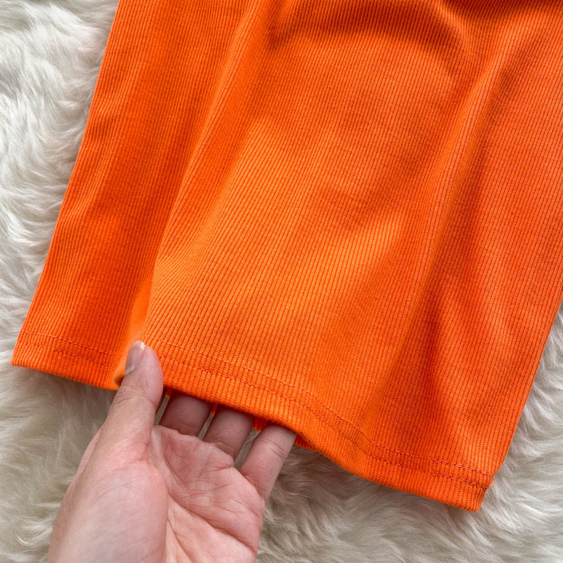 Suzie Tube Bodycon Dress In Orange