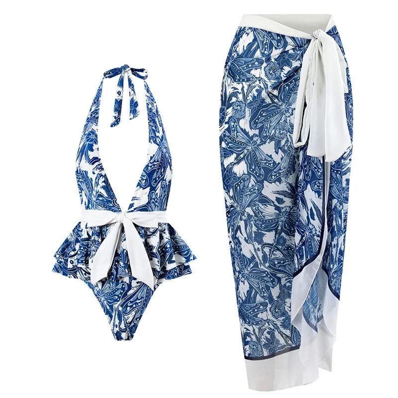 Buy Gisessle swimsuit with Wrap skirt for Women Online in India