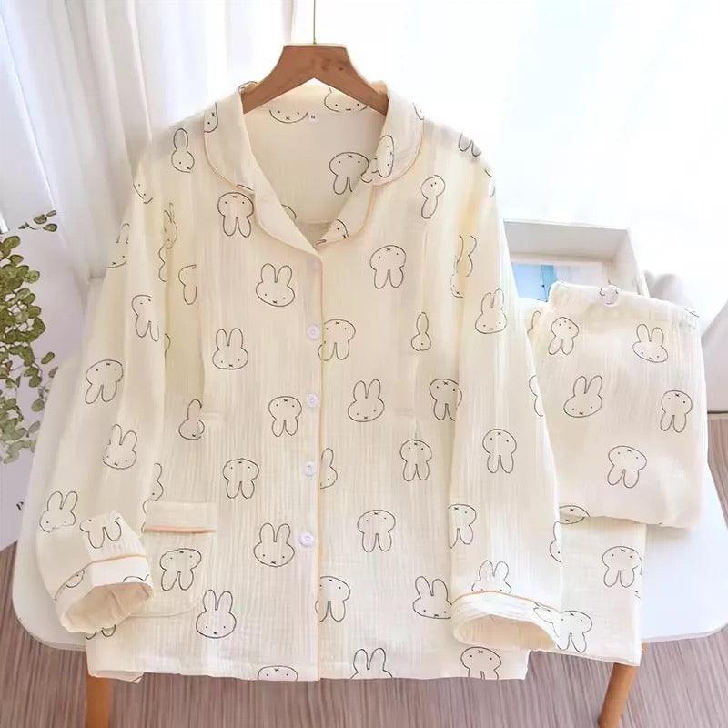 Bunny Cotton Crepe Nightsuits - Alamode By Akanksha