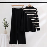 Mario Striped Woolen Coord Set - Alamode By Akanksha