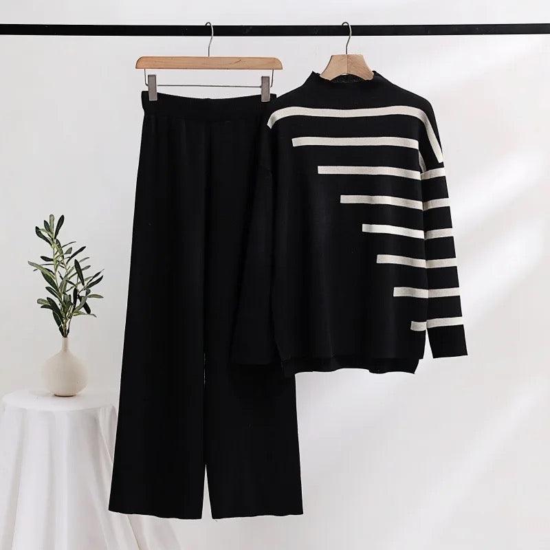 Mario Striped Woolen Coord Set - Alamode By Akanksha