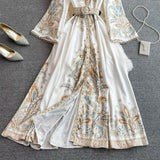 Rubeya Vintage Statement Maxi Dress - Alamode By Akanksha