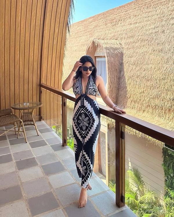 Giza Swimsuit with Sarong Skirt