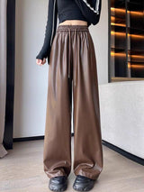 Kemberly Wide Leg Leather Pants - Alamode By Akanksha
