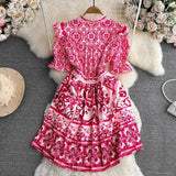 Bologna Porcelain Summer Vintage Dress - Alamode By Akanksha