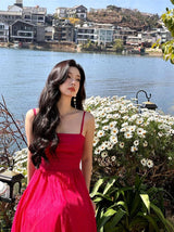 Zeus Hot Pink Maxi Dress - Alamode By Akanksha