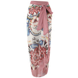 Jerry Blush Swimsuit with Sarong Skirt
