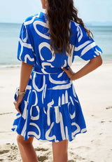 Bitsy Breezy Summer Dress in Blue