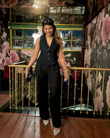 Laiden Statement Linen Vest Suit with Pants