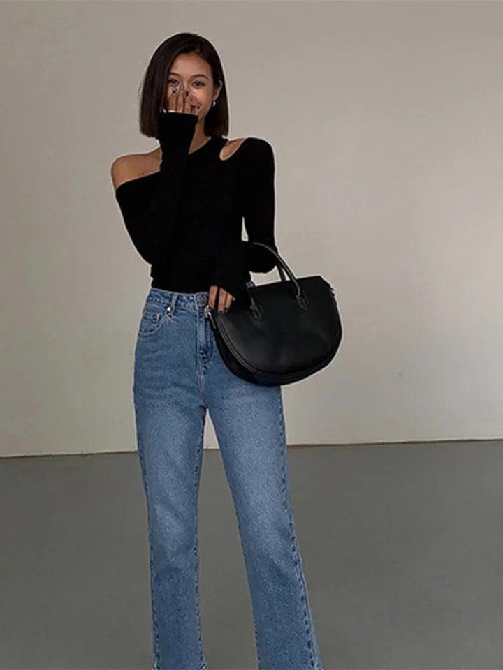 Deme Statement Blouse in black - Alamode By Akanksha