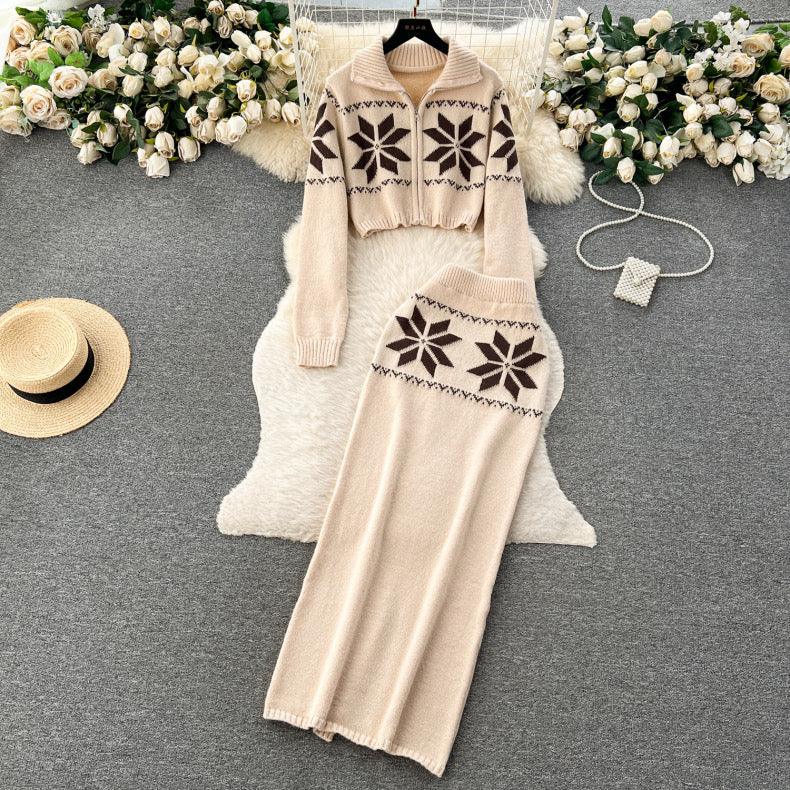 Tebby Knitted Woolen Coord Set - Alamode By Akanksha