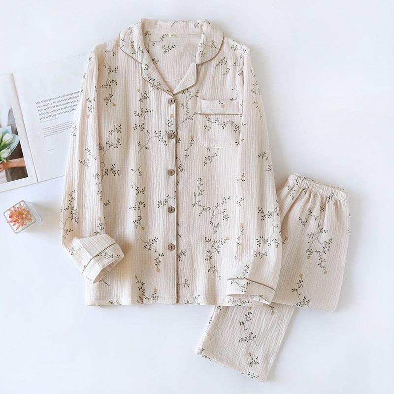 Diaz Floral Cotton Crepe Nightsuits - Alamode By Akanksha