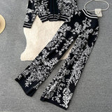 Fary Floral Woolen Coord Set - Alamode By Akanksha