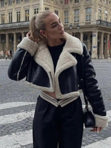 Brio Lapel Fleece Jacket - Alamode By Akanksha