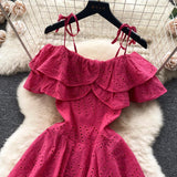 Rebecca Statement Eyelet Dress - Alamode By Akanksha