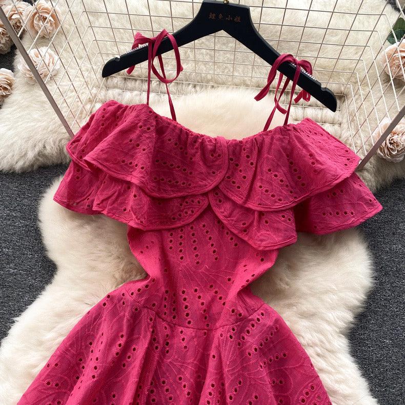 Rebecca Statement Eyelet Dress - Alamode By Akanksha