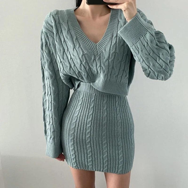 Ahana Woolen Statement Coord Set - Alamode By Akanksha