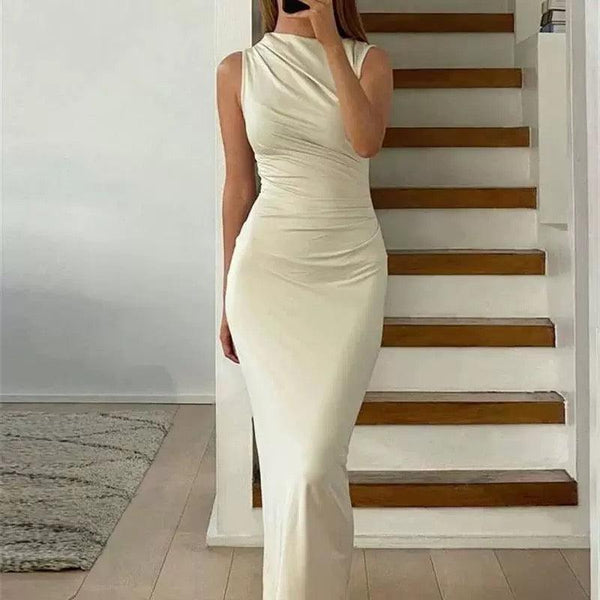Freya Luxe Pleated Maxi Dress - Alamode By Akanksha