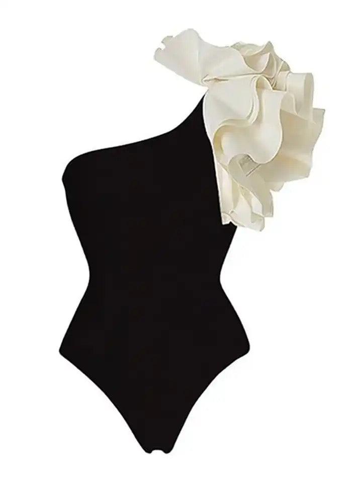 Delsa Rosette One Shoulder Swimsuit - Alamode By Akanksha