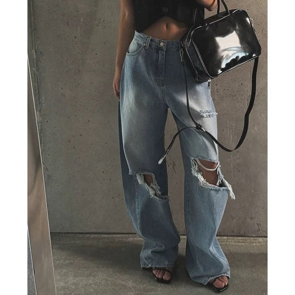 Mocha Cropped Statement Denim Jeans