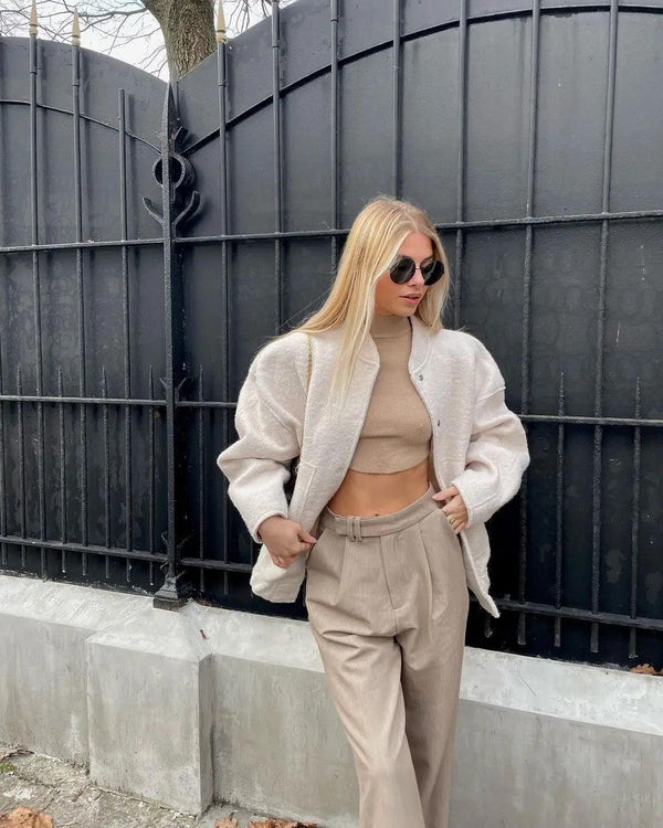 Hella O neck winter bomber jacket - Alamode By Akanksha