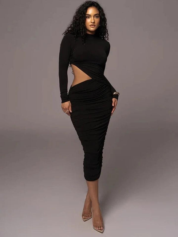 Abecca Bodycon Midi Dress - Alamode By Akanksha