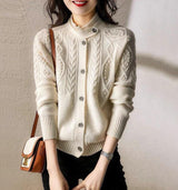 Beret Woolen Statement Cardigan - Alamode By Akanksha