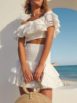Rome Luxe White Co-ord Set - Alamode By Akanksha