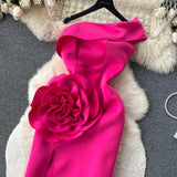 Desbam Pink Rosette Dress - Alamode By Akanksha