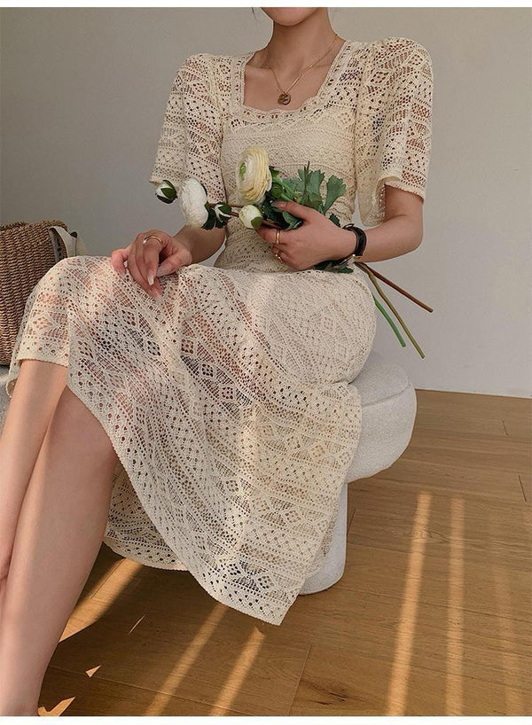 Liliana Crochet Midi Dress - Alamode By Akanksha