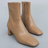 Dan Short Leather Ankle Boots - Alamode By Akanksha