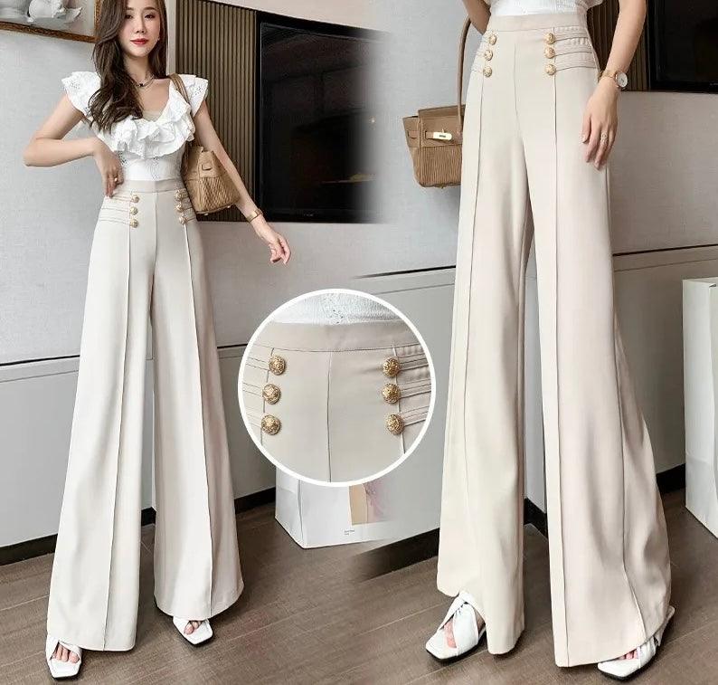 Meraki Wide Leg High Waist Pants - Alamode By Akanksha