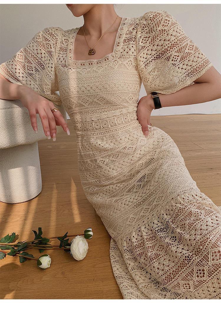 Liliana Crochet Midi Dress - Alamode By Akanksha