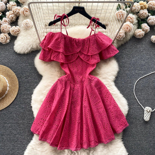 Rebecca Statement Eyelet Dress - Alamode By Akanksha