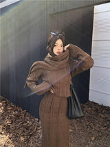Tokyo Knitted 3PC Coord Set With Scarf- Luxe Collection - Alamode By Akanksha