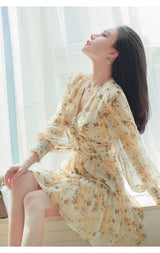 Paisley V-Neck Floral Mini Dress - Alamode By Akanksha