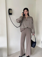 Rachel Striped Woolen Coord Set - Alamode By Akanksha