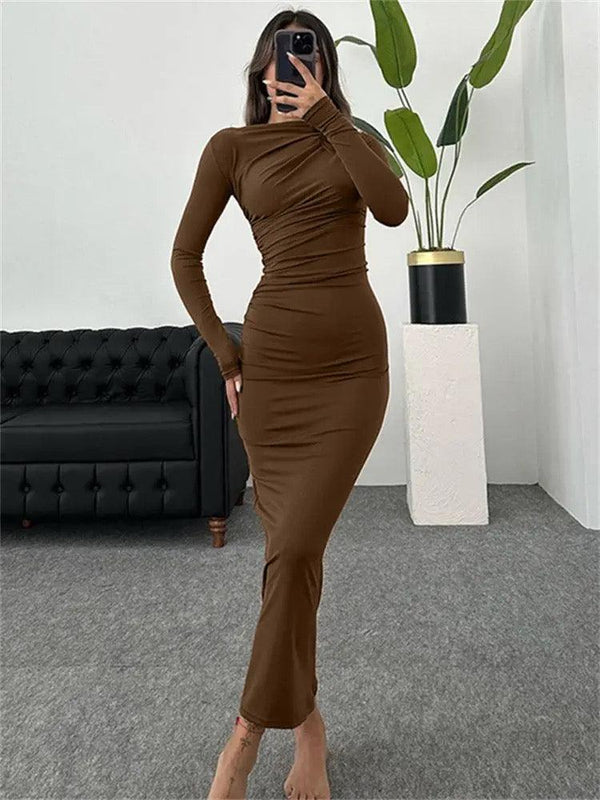 Mariam Luxe Pleated Maxi Dress - Alamode By Akanksha