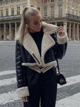 Brio Lapel Fleece Jacket - Alamode By Akanksha