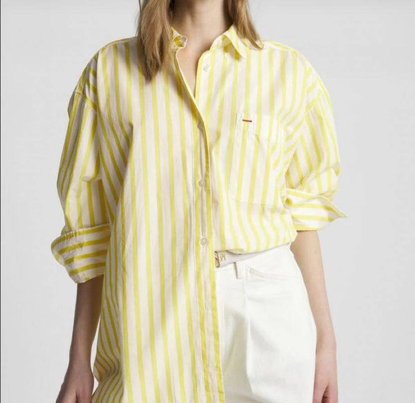 Lotus Striped Summer Oversized Shirt