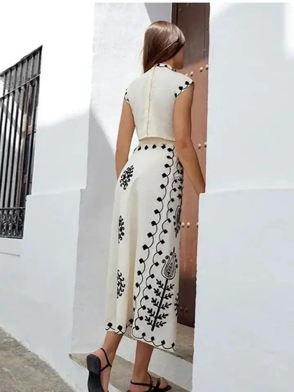 Louella Summer Set of Top and Skirt - Alamode By Akanksha