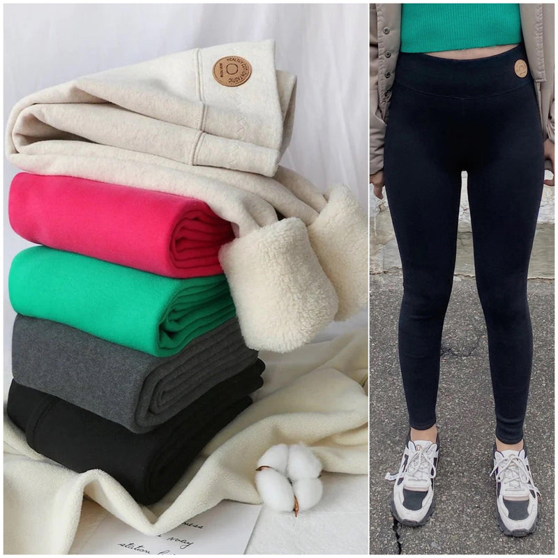 Women's Winter Thick Warm Thermal Fleece Leggings Skinny Pants Slim Stretch  | eBay