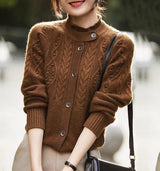 Beret Woolen Statement Cardigan - Alamode By Akanksha