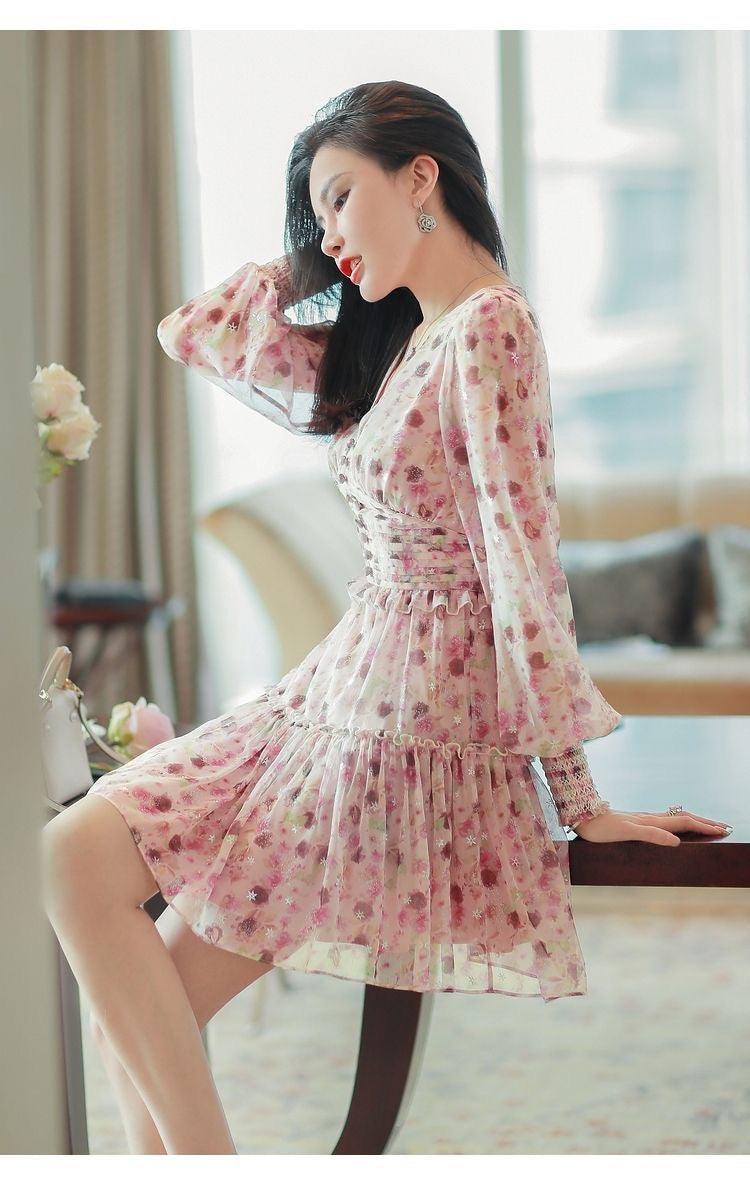 Paisley V-Neck Floral Mini Dress - Alamode By Akanksha