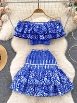 Rhodes Luxe Blue Co-ord Set - Alamode By Akanksha