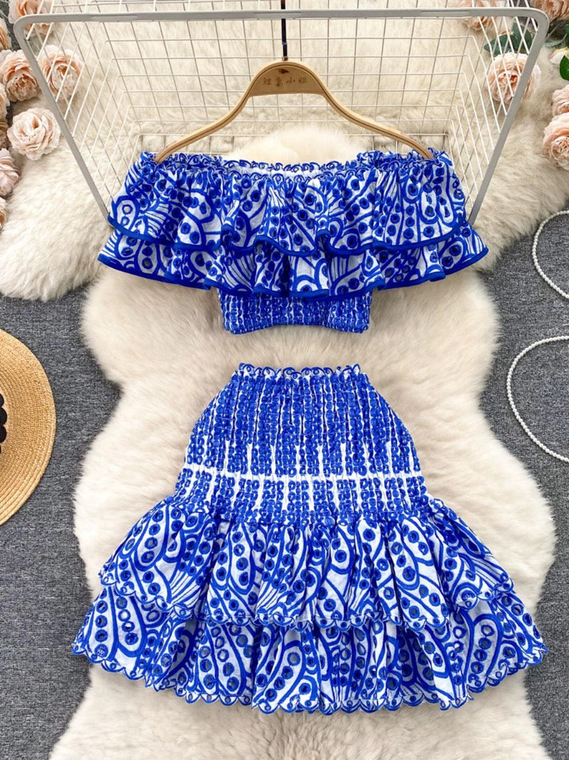 Rhodes Luxe Blue Co-ord Set - Alamode By Akanksha