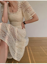 Liliana Crochet Midi Dress - Alamode By Akanksha