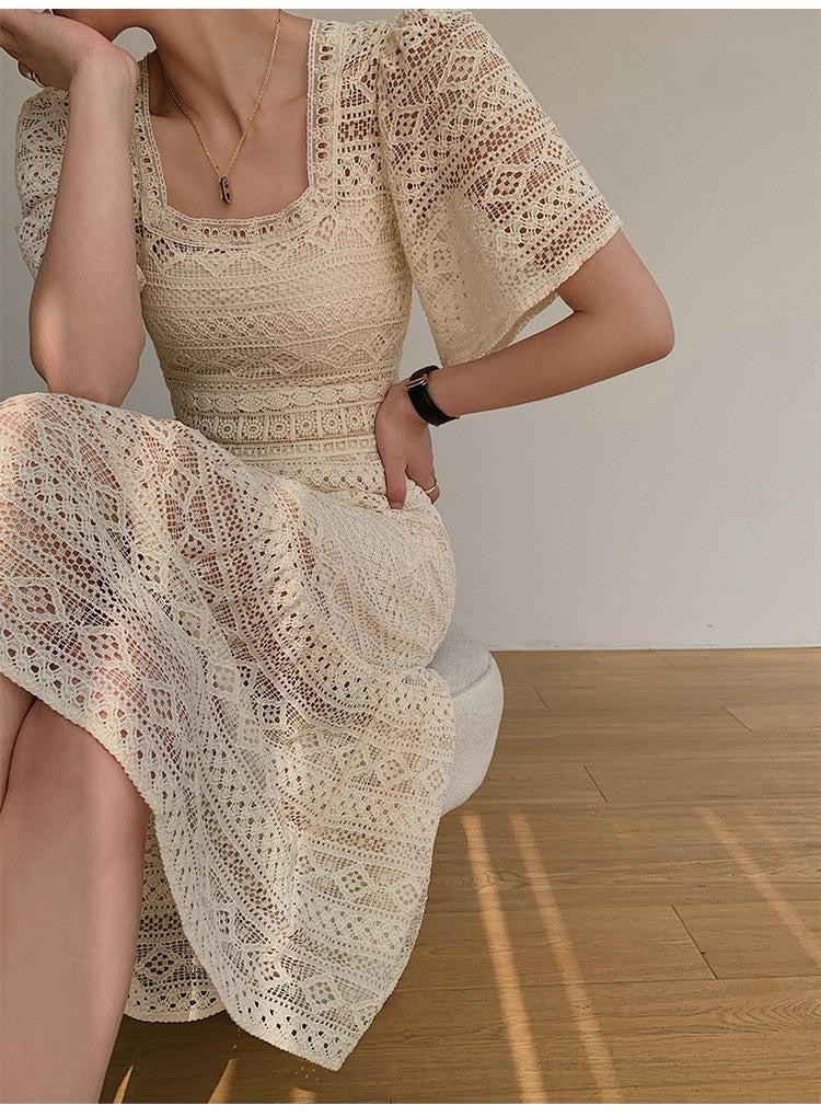 Liliana Crochet Midi Dress