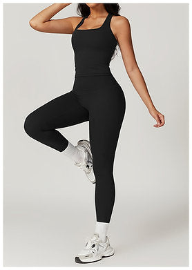 Margo Premium Activewear Set In Black