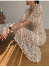 Liliana Crochet Midi Dress - Alamode By Akanksha